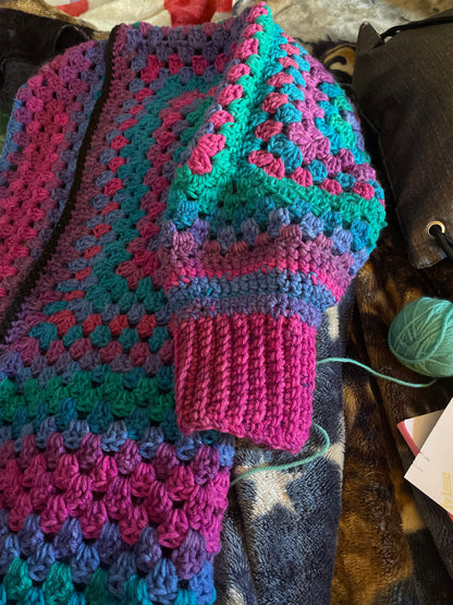 Custom hand crocheted jacket